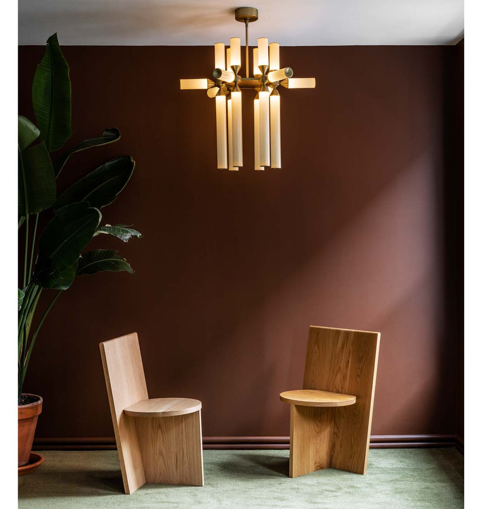 Three Plane Chair (White oak) — Roll & Hill Showroom, New York City. Image by Max Burkhalter