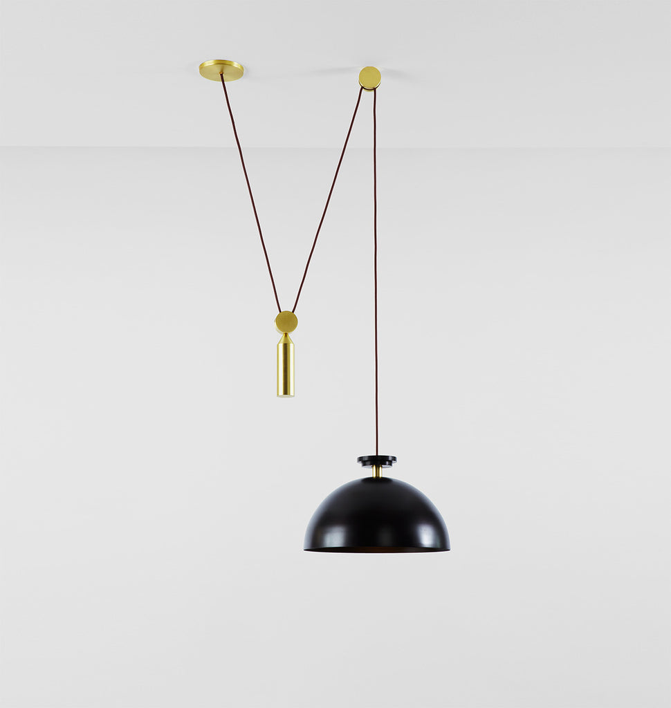 Pendant - Hemisphere (Blackened steel)