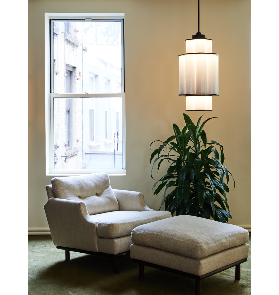 Chandelier - 01 (Black/White) — Roll & Hill Showroom, New York City. Image by Nicole Franzen