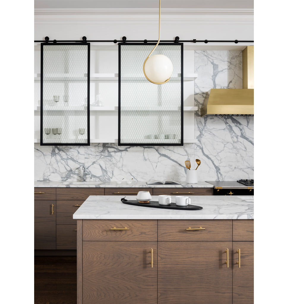 Pendant (Brass/Cream) New York City. Interior by Baxt Ingui Studio and Tamara Eaton. Image by Adam Macchia