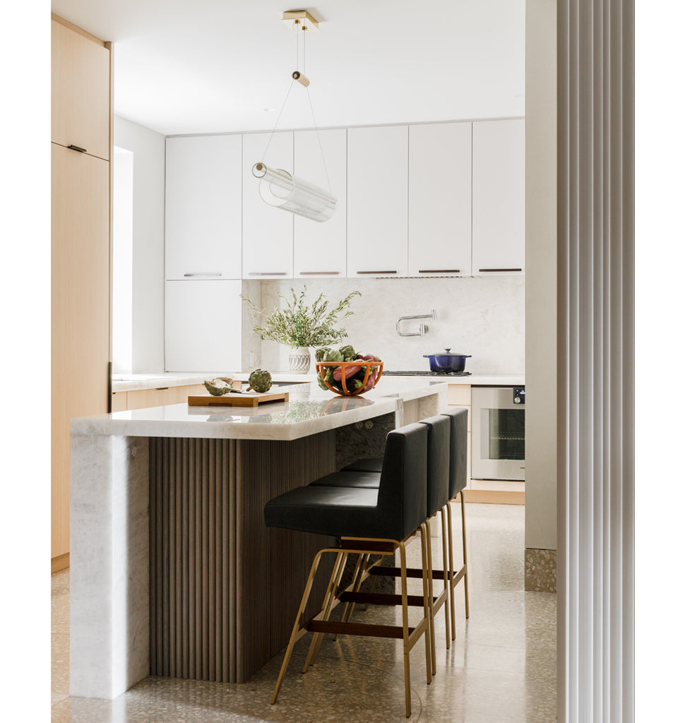 Pendant 03 (Polished Brass) — Private Residence, New York City. Interior by MKCA. Image by Max Burkhalter