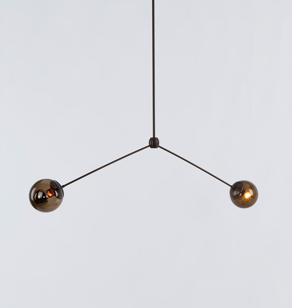 Pendant - 2 Globes (Bronze/Smoke)