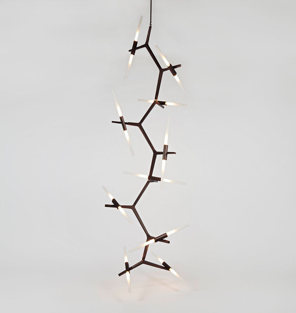 Cascade - 20 Lights (Bronze/Straight-cut glass)