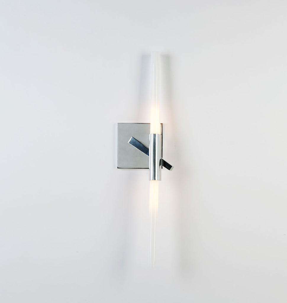 Sconce - 2 Lights (Polished nickel/Straight-cut glass)