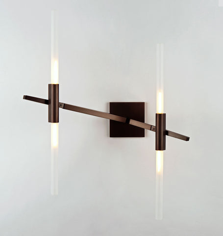 Sconce - 4 Lights (Bronze/Straight-cut glass)
