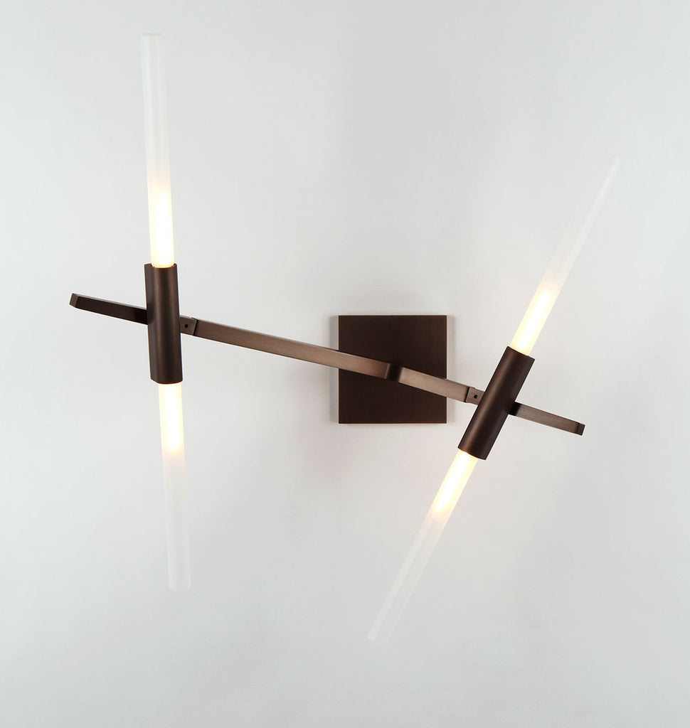 Sconce - 4 Lights (Bronze/Straight-cut glass)