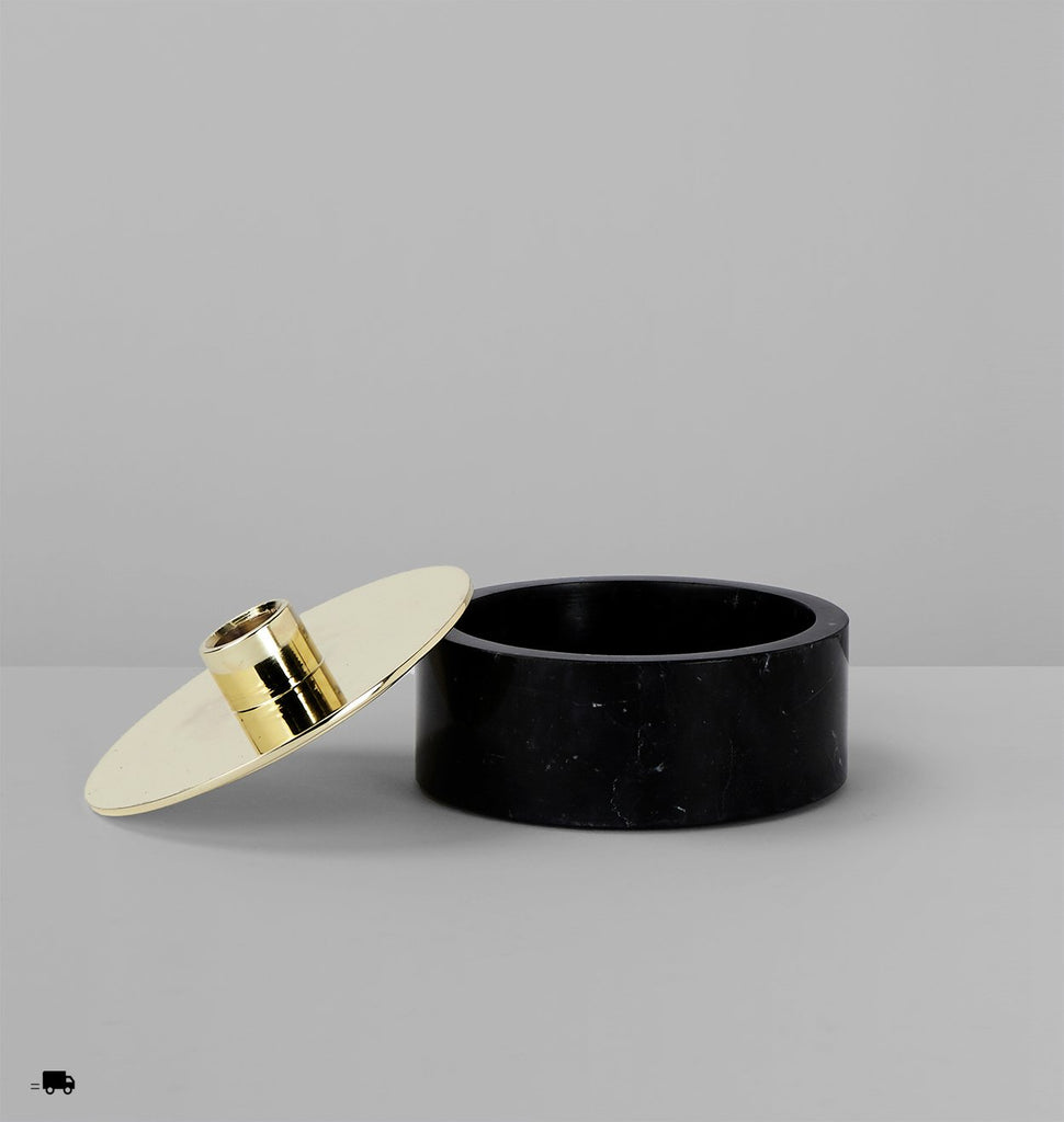 Cache (Black marble/Polished brass)