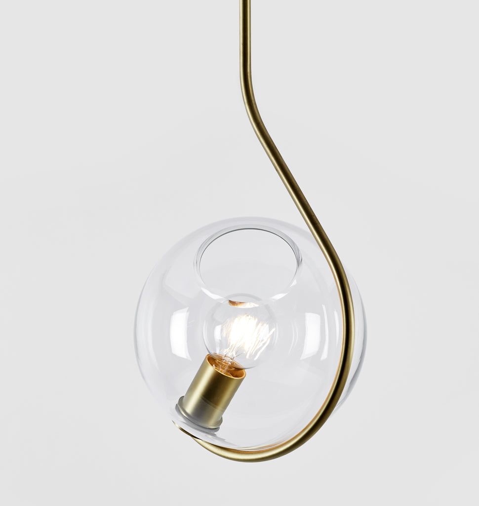 Pendant (Brushed brass/Clear)