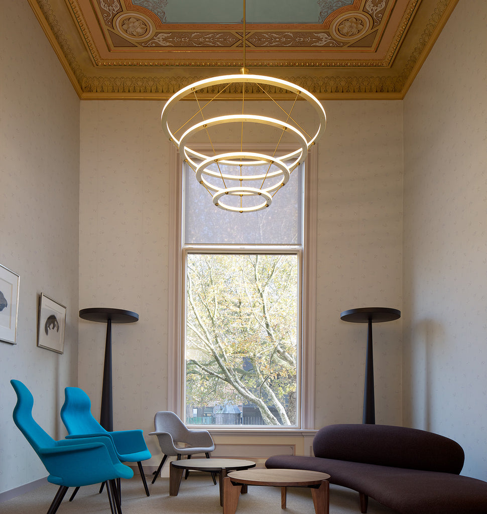 Chandelier - 4 Rings (Brushed brass) — Natura Artis Magistra, Amsterdam. Courtesy of BigBrands