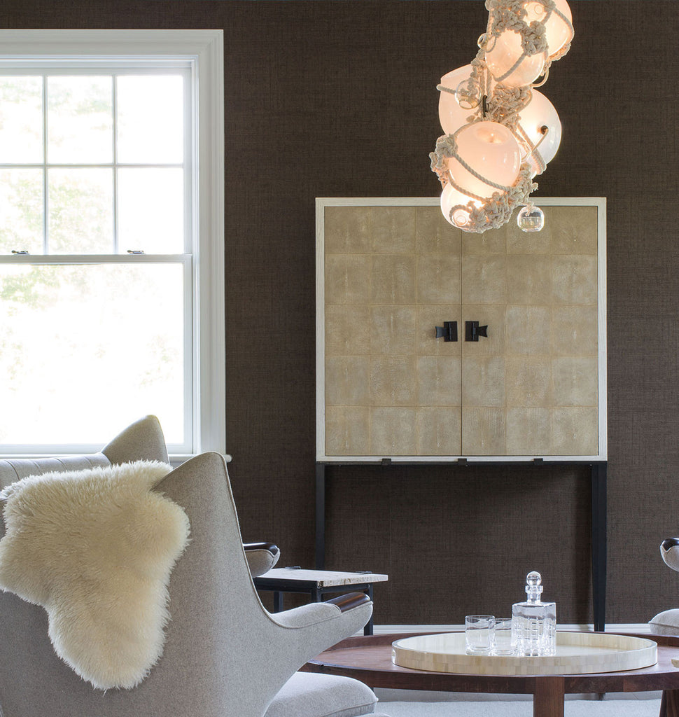 Chandelier - 1 Lg, 2 Sm Bubbles, 5 Barnacles (Natural/Opal) — Bridgehampton, New York