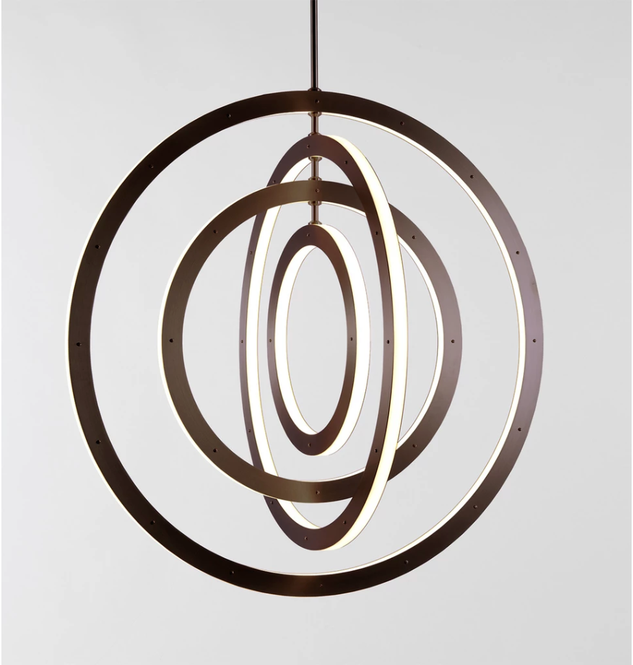 Chandelier - Vertical, 4 Rings (Oil-rubbed bronze)