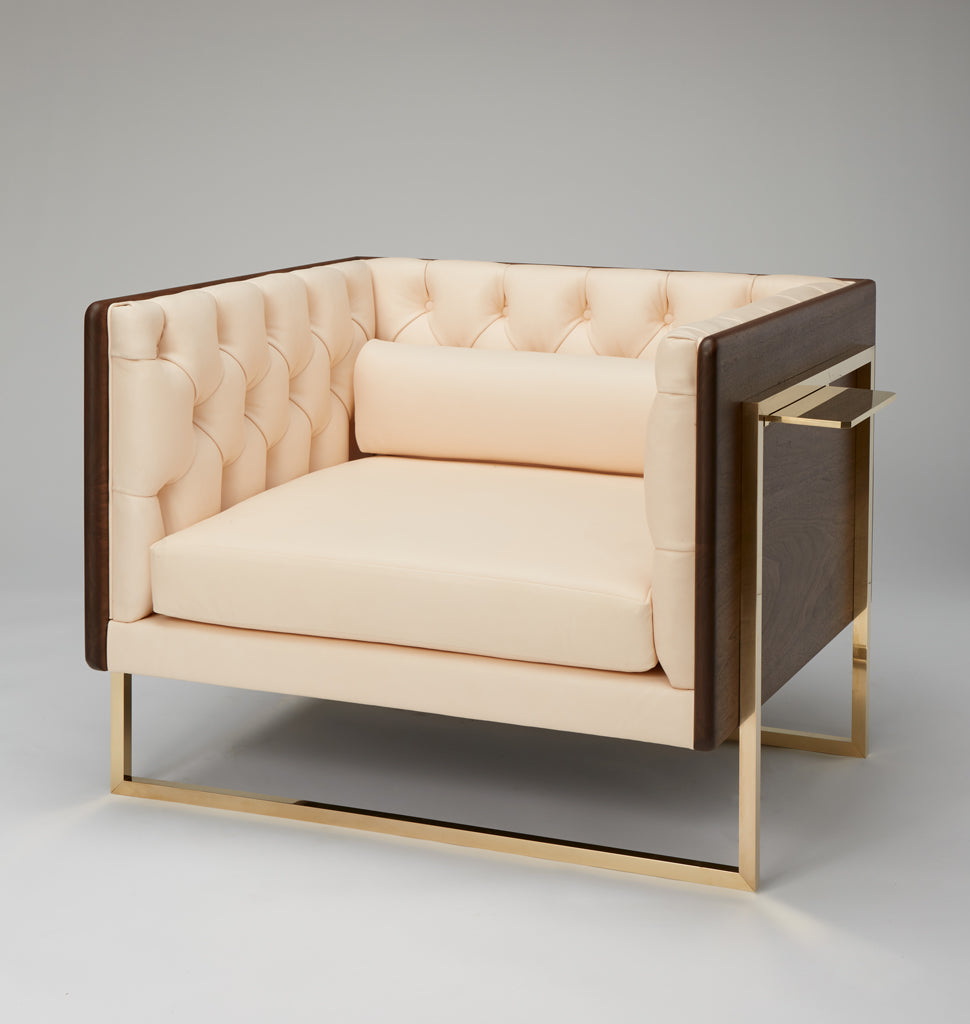 The Lair Club Chair (Black Walnut/Vachetta Leather)