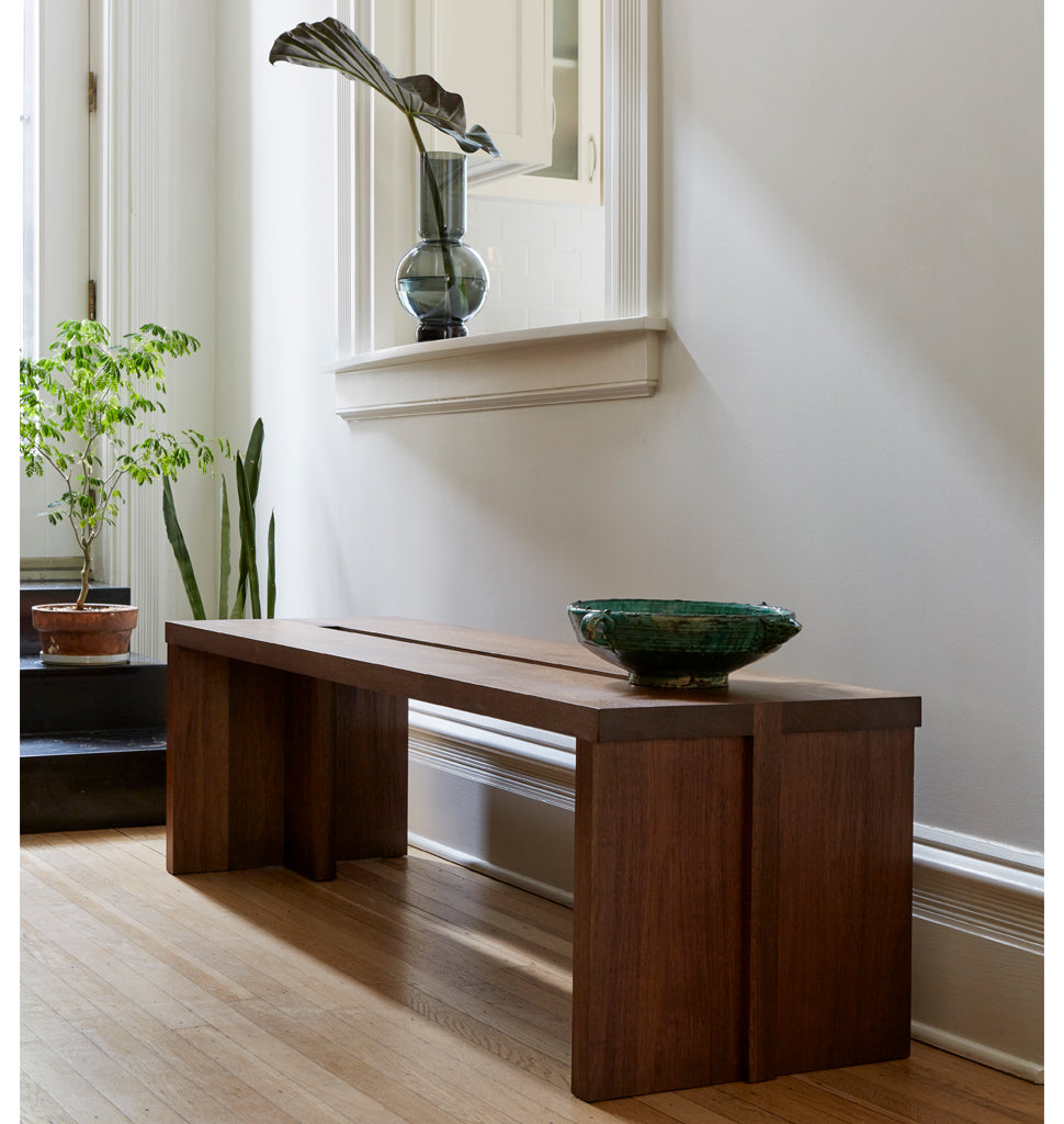 Grange Bench - 48 inch (Black Walnut) — Brooklyn, New York. Image by Jeffrey Schad
