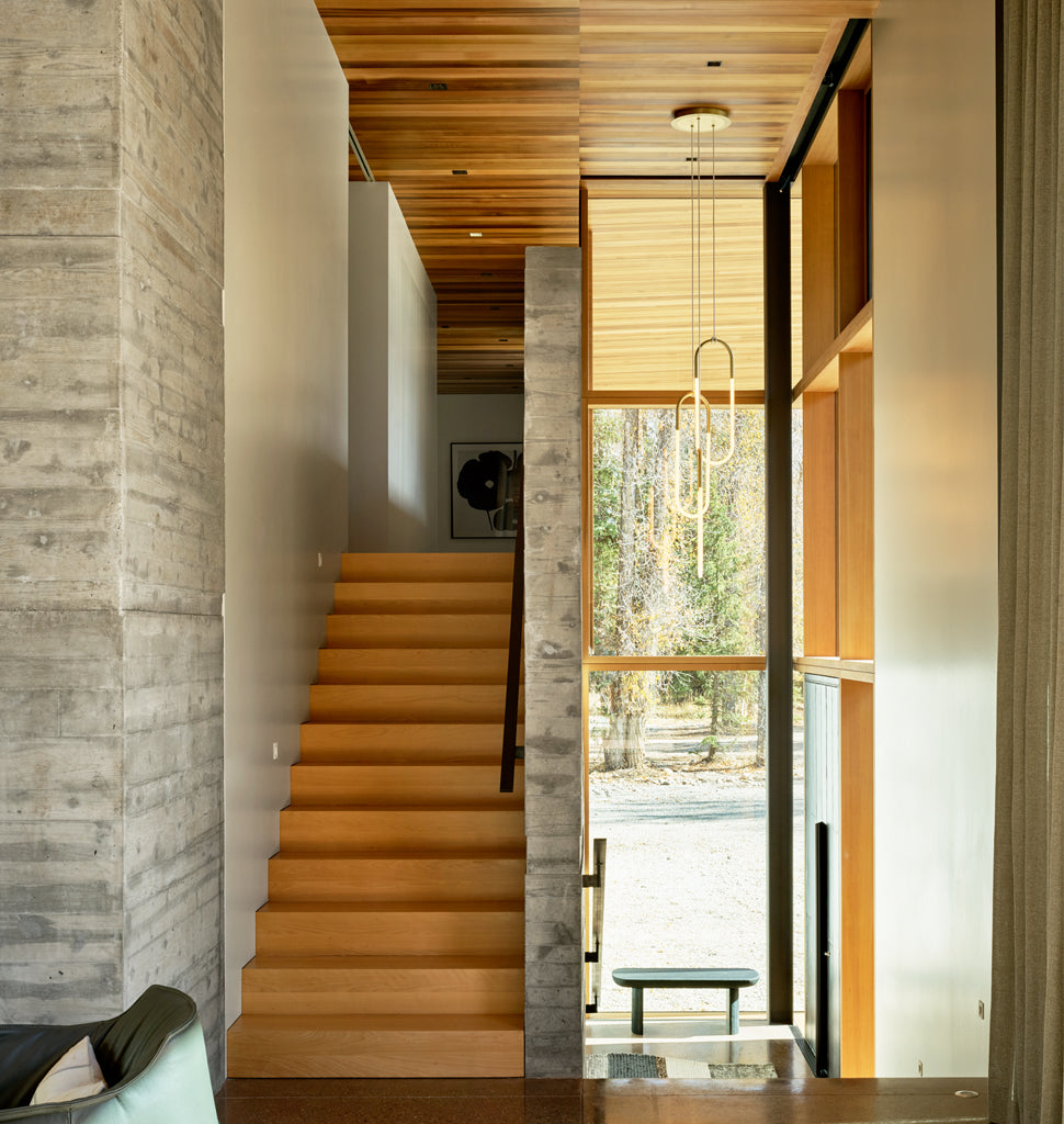 Loop 02 (Brushed Brass) — Jackson, Wyoming. Interior by CLB Architects. Image by Matthew Millman