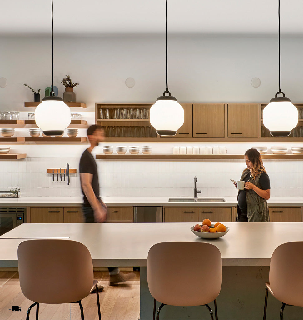 Pendant 01 (Black/White) — Slack Headquarters, San Francisco. Interior by Studio O+A. Image by Garrett Rowland