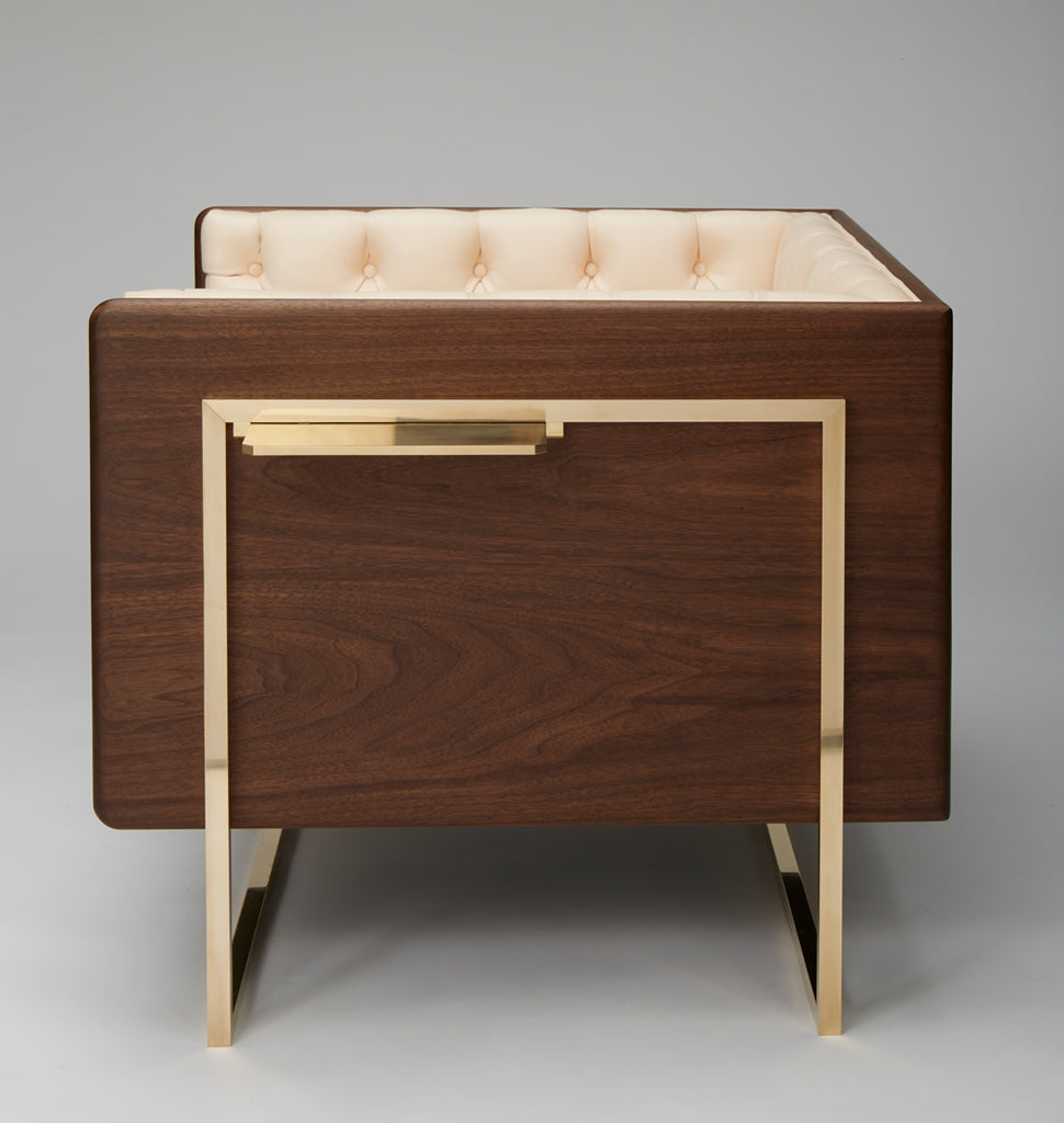 The Lair Club Chair (Black Walnut/Vachetta Leather)