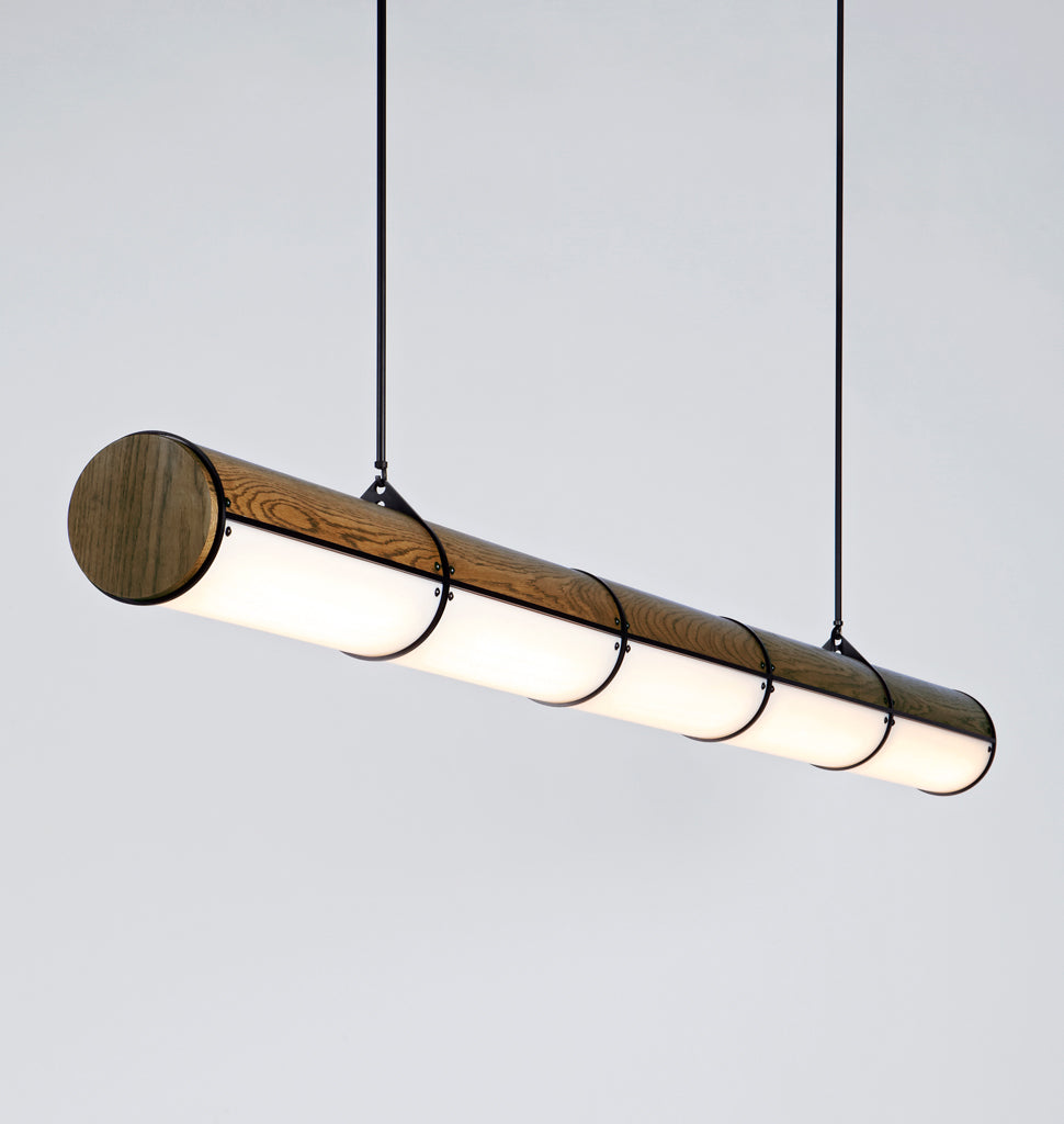 Straight - 5 Units (Black/Oak)